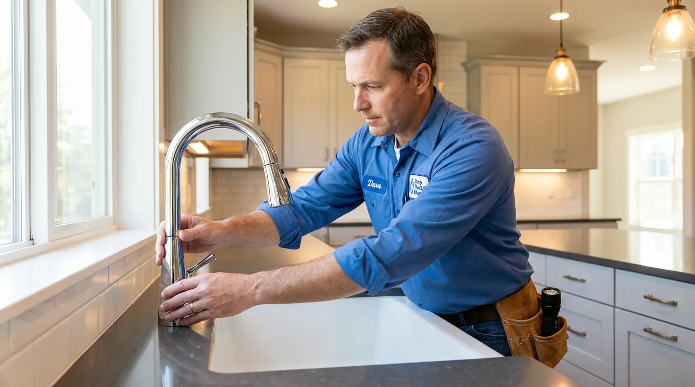 Kitchen faucet installation by Johns Plumbing LLC in El Dorado Hills